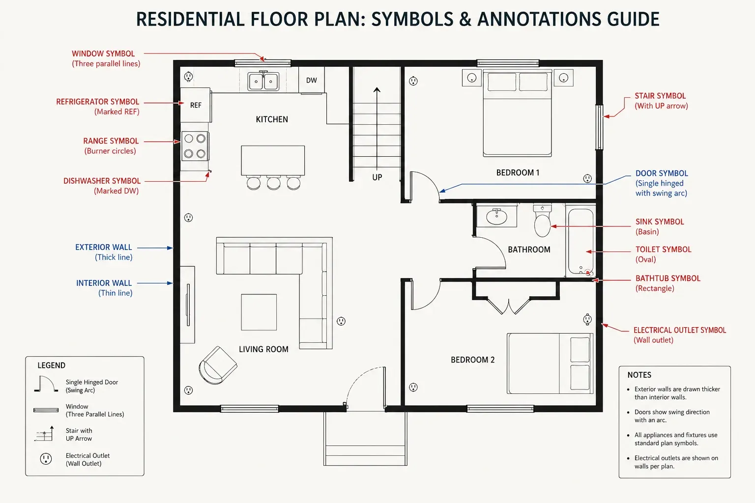 Floor Plan Symbols Explained: How to Read Any Architecture Diagram