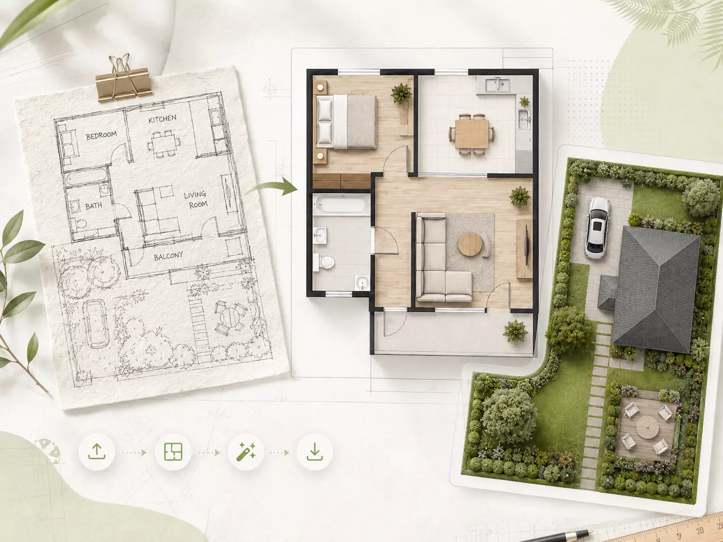 Sketch to Floor Plan